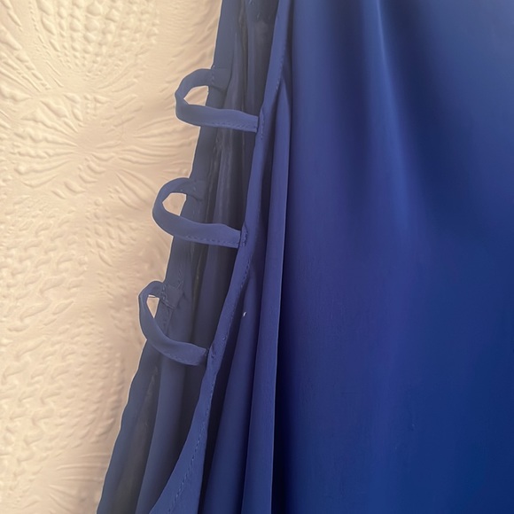 Cobalt blue studded. Cold Shoulder Top - Picture 4 of 5